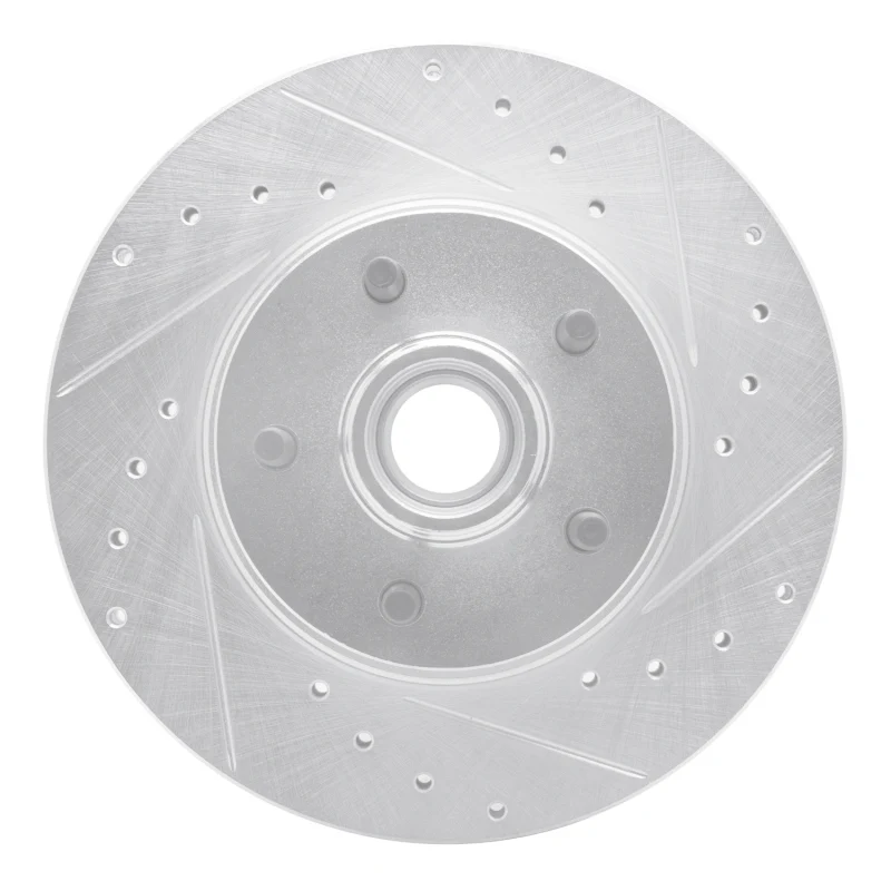 R1 95-11 Ford Ranger (USA/Canada) Front Right Drilled & Slotted Silver Brake Rotor
