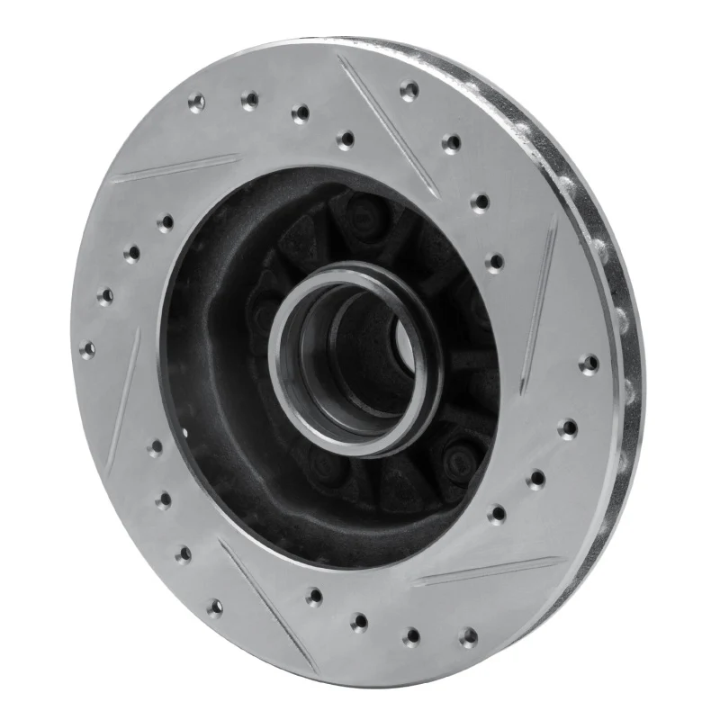 R1 95-97 Ford Ranger (USA/Canada) Front Left Drilled & Slotted Silver Brake Rotor - Image 5