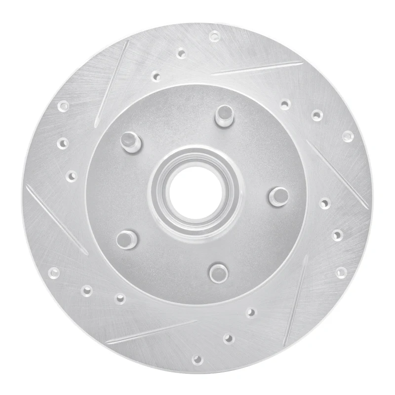 R1 95-97 Ford Ranger (USA/Canada) Front Left Drilled & Slotted Silver Brake Rotor