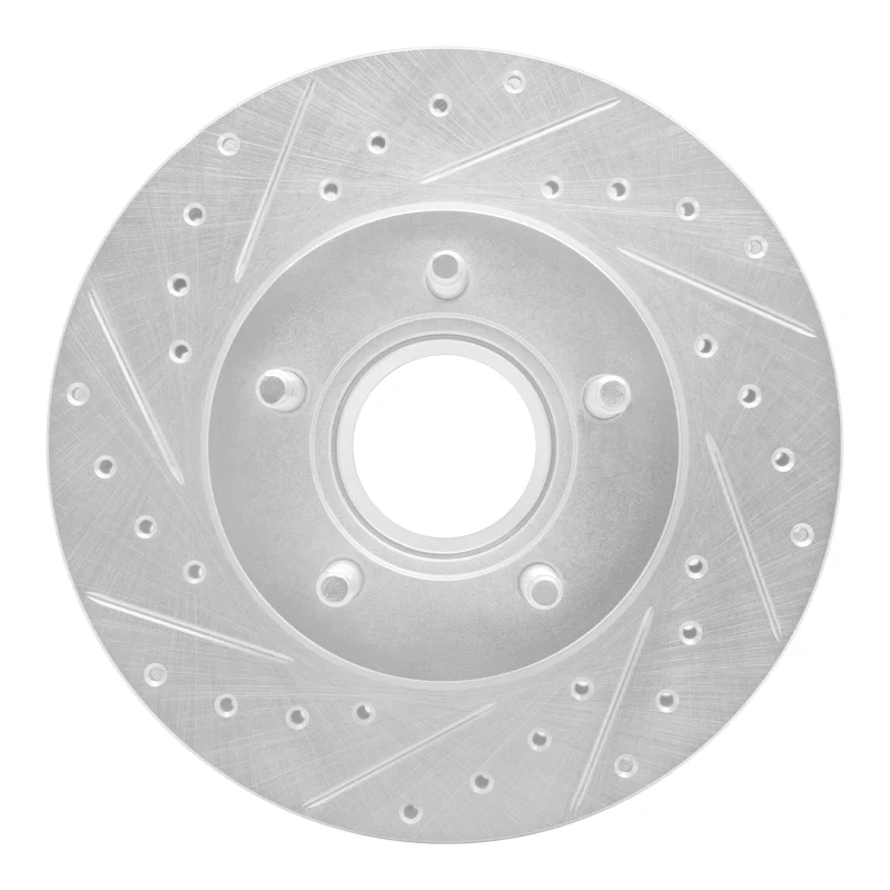 R1 95-97 Ford Ranger (USA/Canada) Front Left Drilled & Slotted Silver Brake Rotor
