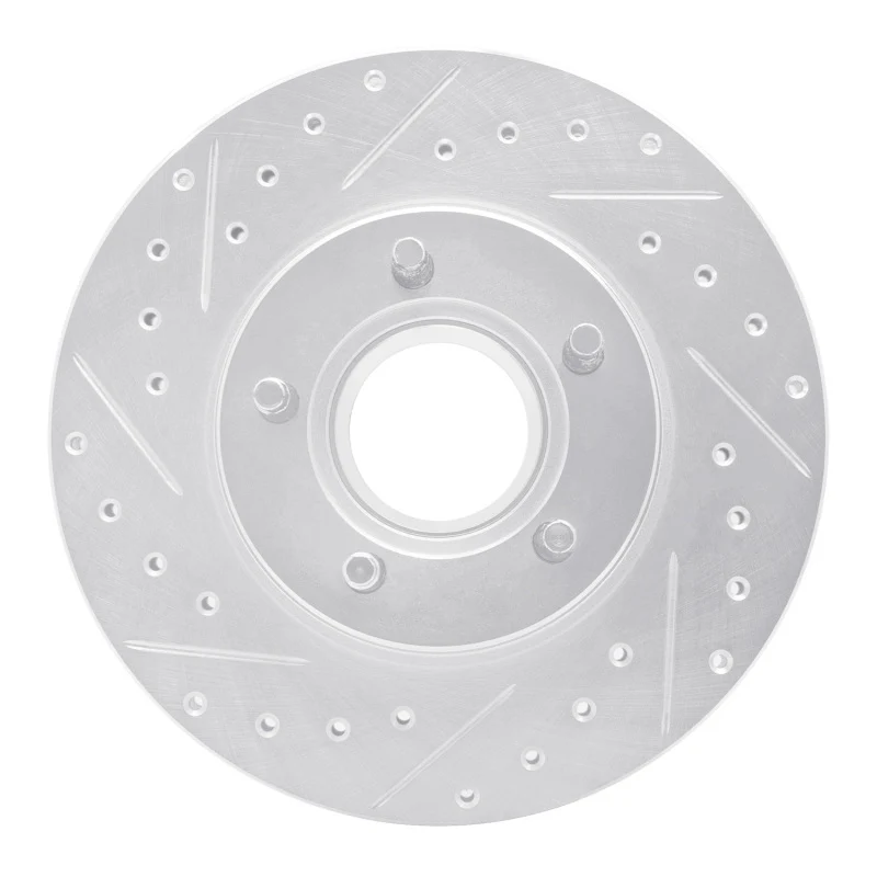 R1 95-97 Ford Ranger (USA/Canada) Front Left Drilled & Slotted Silver Brake Rotor