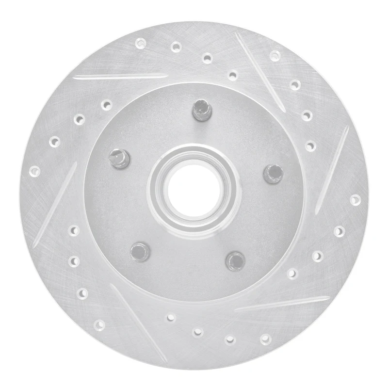 R1 95-97 Ford Ranger (USA/Canada) Front Right Drilled & Slotted Silver Brake Rotor