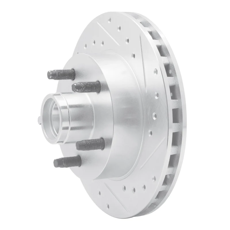 R1 95-97 Ford Ranger (USA/Canada) Front Right Drilled & Slotted Silver Brake Rotor - Image 5