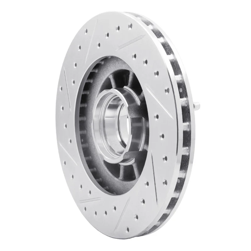 R1 95-97 Ford Ranger (USA/Canada) Front Right Drilled & Slotted Silver Brake Rotor - Image 5