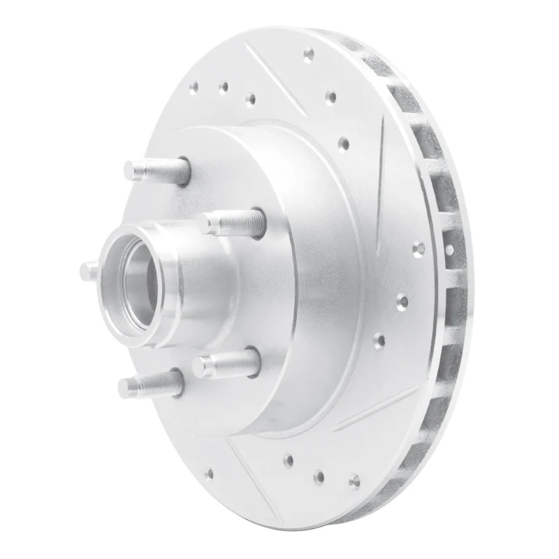 R1 95-97 Ford Ranger (USA/Canada) Front Right Drilled & Slotted Silver Brake Rotor - Image 5