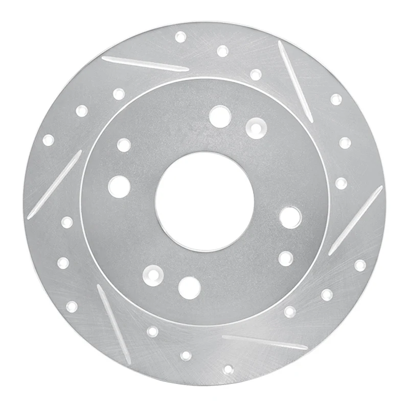 R1 95-98 Acura TL Rear Right Drilled & Slotted Silver Brake Rotor