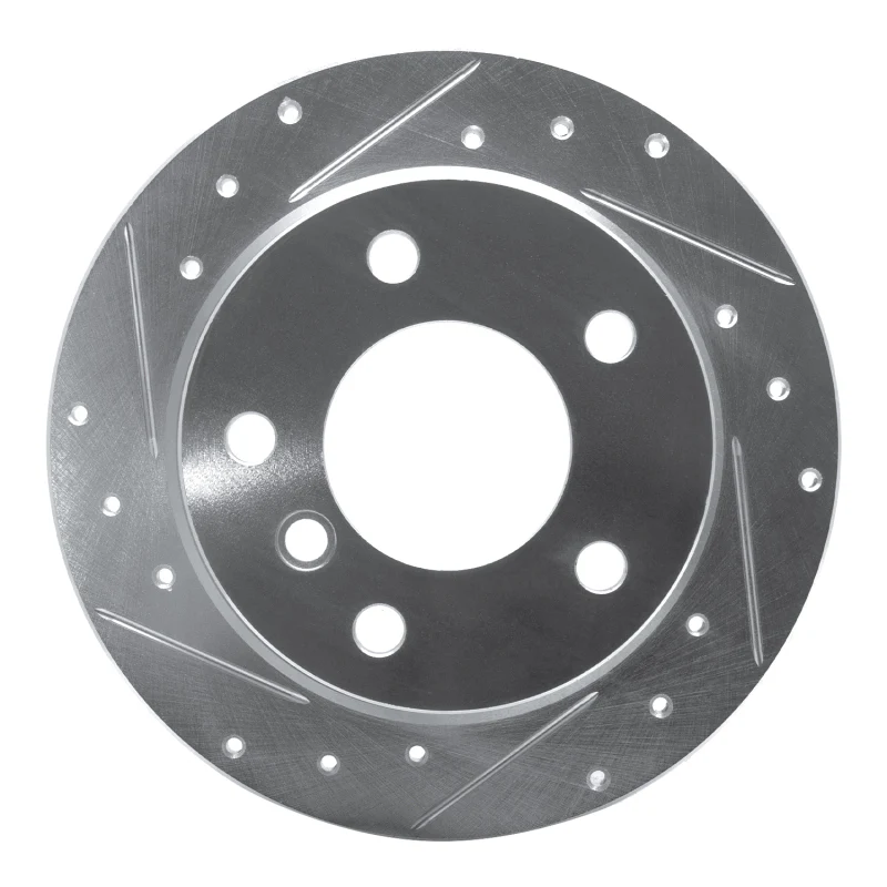 R1 96-02 BMW Z3 Rear Left Drilled & Slotted Silver Brake Rotor