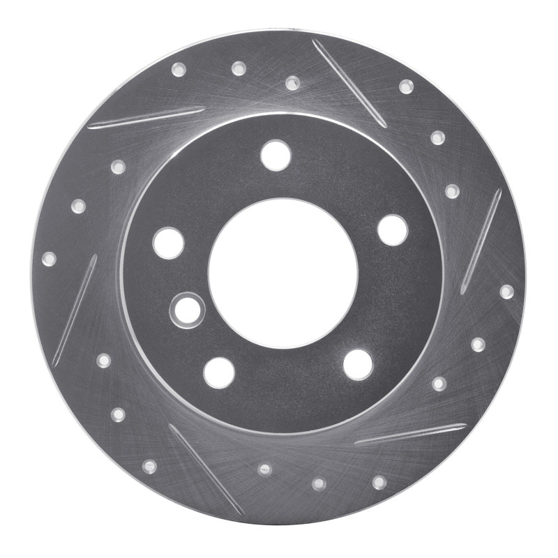 R1 96-02 BMW Z3 Rear Right Drilled & Slotted Silver Brake Rotor