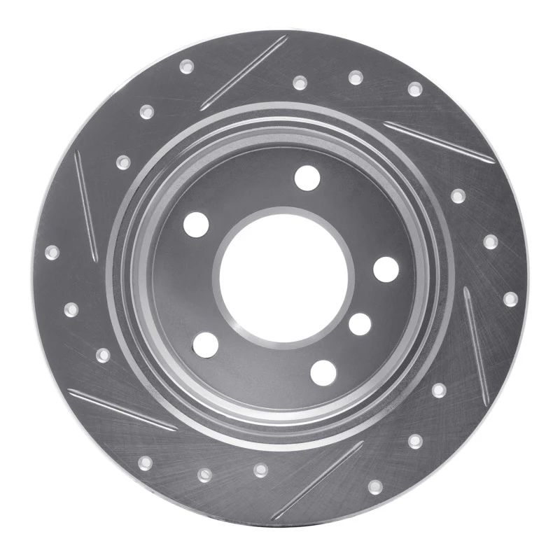 R1 96-02 BMW Z3 Rear Right Drilled & Slotted Silver Brake Rotor - Image 4