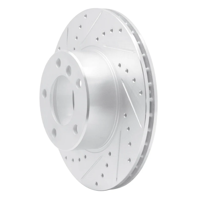 R1 96-03 BMW 525I (USA/Canada) Front Left Drilled & Slotted Silver Brake Rotor - Image 3