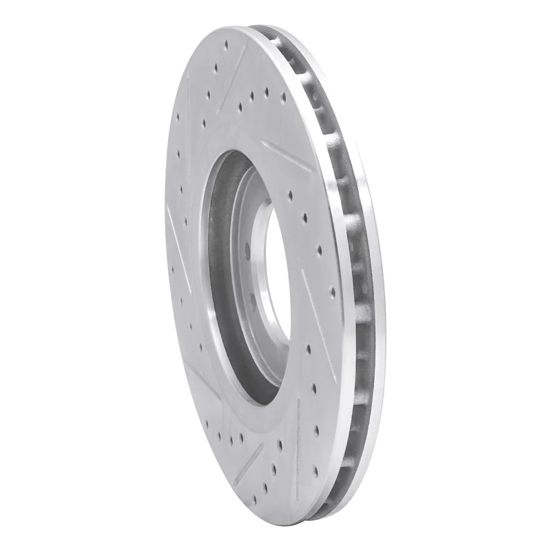 R1 96-06 Hummer H1 Front Right Rear Right Drilled & Slotted Silver Brake Rotor - Image 2