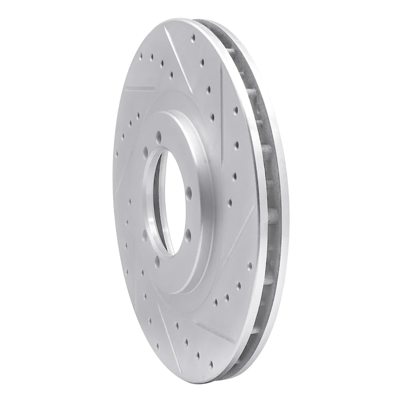 R1 96-06 Hummer H1 Front Right Rear Right Drilled & Slotted Silver Brake Rotor - Image 3
