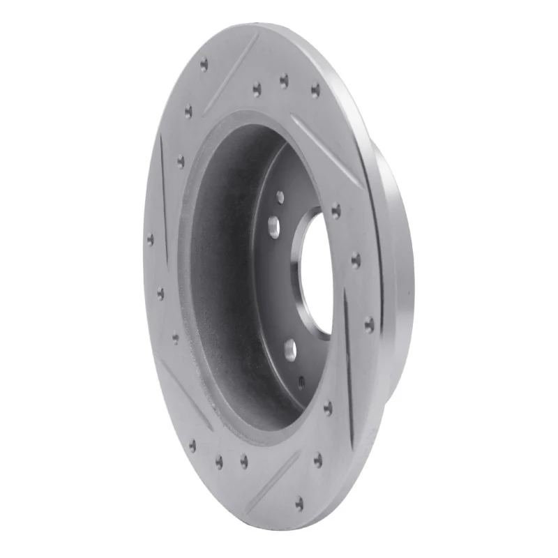 R1 97-01 Acura Integra Rear Right Drilled & Slotted Silver Brake Rotor - Image 5