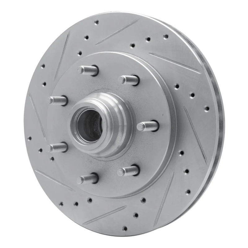 R1 97-02 Ford F-150 RWD Front Left Drilled & Slotted Silver Brake Rotor - Image 4