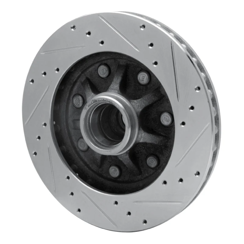 R1 97-02 Ford F-150 RWD Front Left Drilled & Slotted Silver Brake Rotor - Image 5