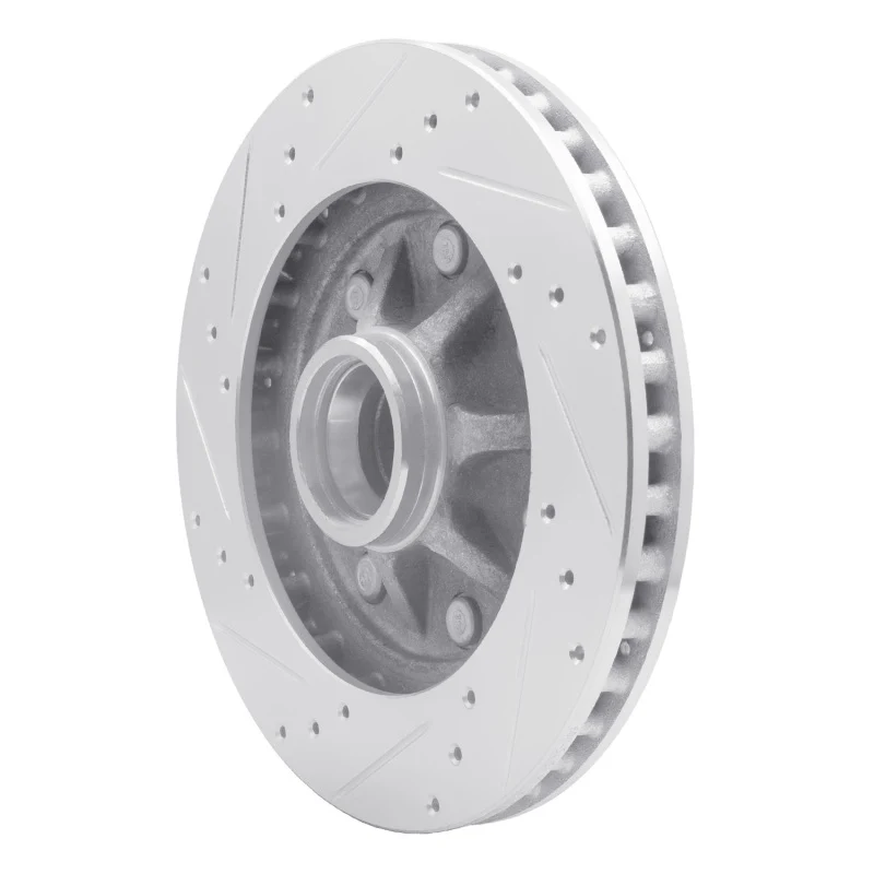 R1 97-02 Ford F-150 RWD Front Right Drilled & Slotted Silver Brake Rotor - Image 5