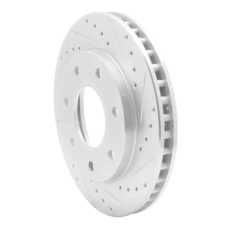 R1 97-04 Ford F-150 4WD Front Right Drilled & Slotted Silver Brake Rotor - Image 5