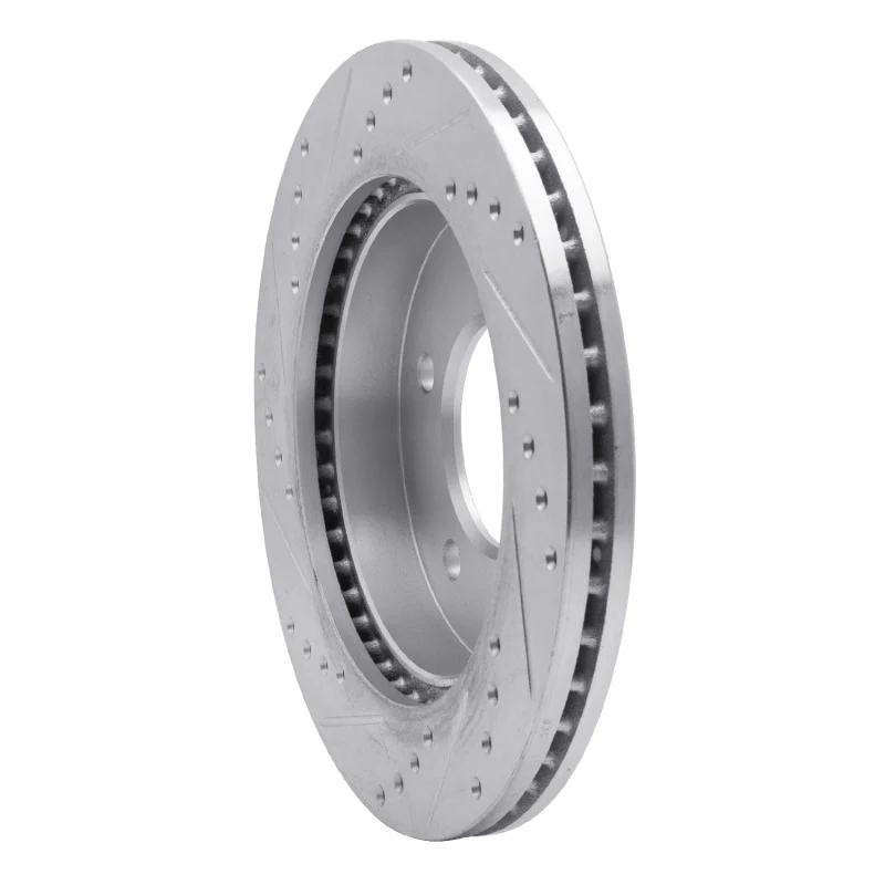 R1 97-04 Ford F-150 4WD Front Right Drilled & Slotted Silver Brake Rotor - Image 4