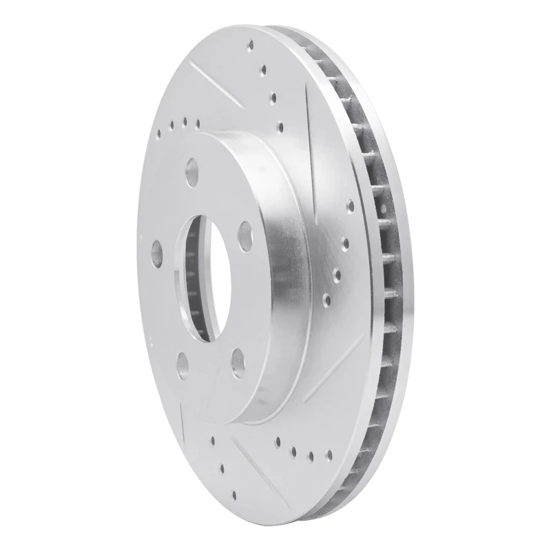 R1 97-05 Chevrolet Classic Front Right Drilled & Slotted Silver Brake Rotor - Image 4