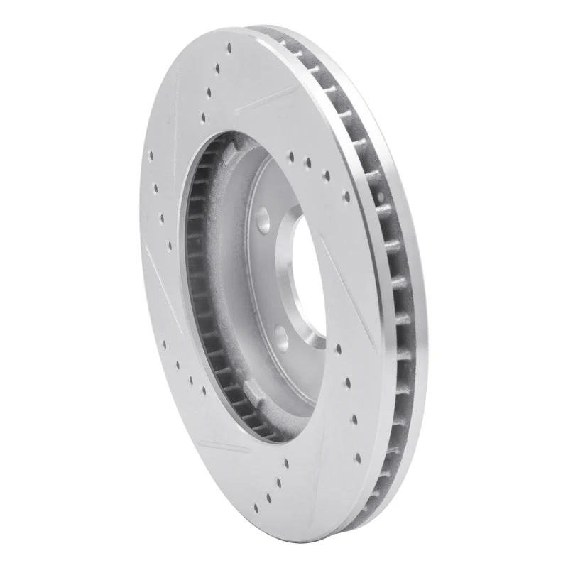 R1 97-05 Chevrolet Classic Front Right Drilled & Slotted Silver Brake Rotor - Image 5