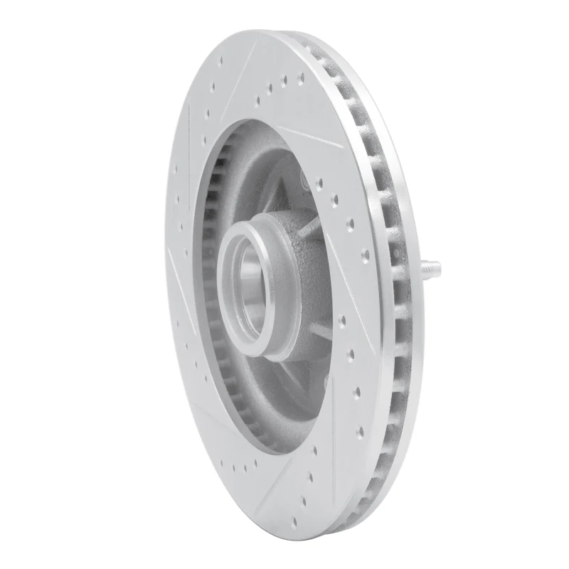 R1 97-99 Ford F-150 RWD Front Right Drilled & Slotted Silver Brake Rotor - Image 4
