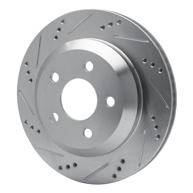 R1 98-02 Chevrolet Camaro Rear Left Drilled & Slotted Silver Brake Rotor - Image 4