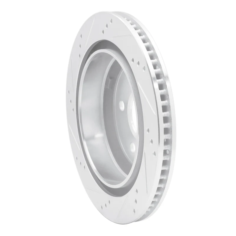 R1 98-02 Chevrolet Camaro Rear Right Drilled & Slotted Silver Brake Rotor - Image 2
