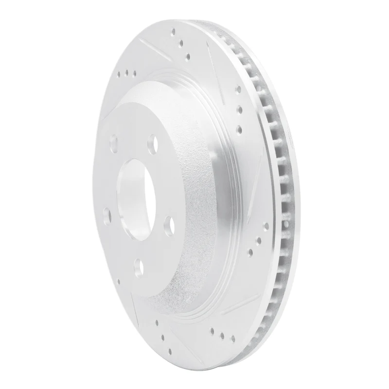 R1 98-02 Chevrolet Camaro Rear Right Drilled & Slotted Silver Brake Rotor - Image 4