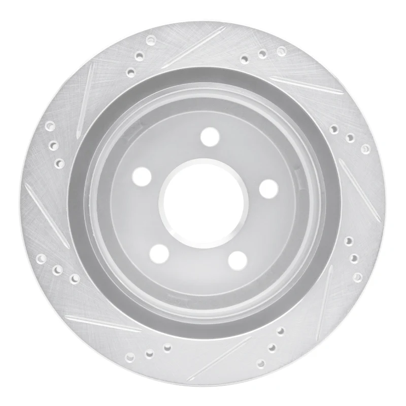 R1 98-02 Chevrolet Camaro Rear Right Drilled & Slotted Silver Brake Rotor - Image 5