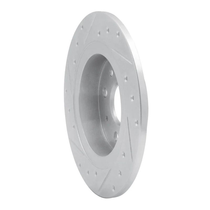 R1 98-03 Kia SEPHIA Rear Right Drilled & Slotted Silver Brake Rotor - Image 5