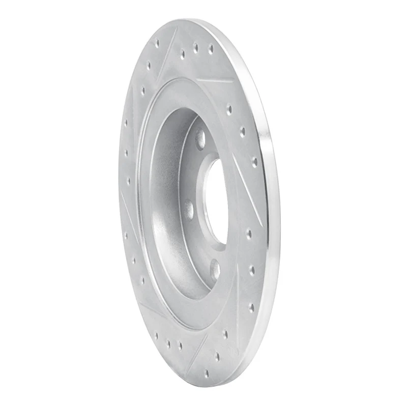 R1 98-05 Buick Park Avenue Rear Right Drilled & Slotted Silver Brake Rotor - Image 5