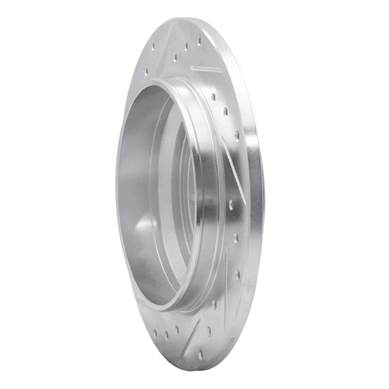R1 99-00 Volvo V70 Rear Right Drilled & Slotted Silver Brake Rotor - Image 4