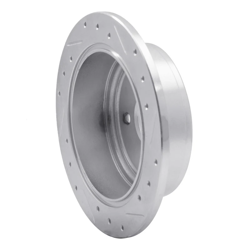 R1 99-02 Daewoo Nubira Rear Left Drilled & Slotted Silver Brake Rotor - Image 4