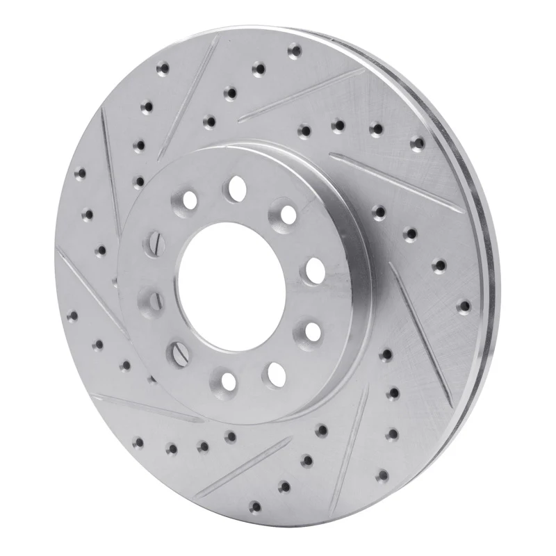 R1 99-03 Ford Windstar Front Left Drilled & Slotted Silver Brake Rotor - Image 3