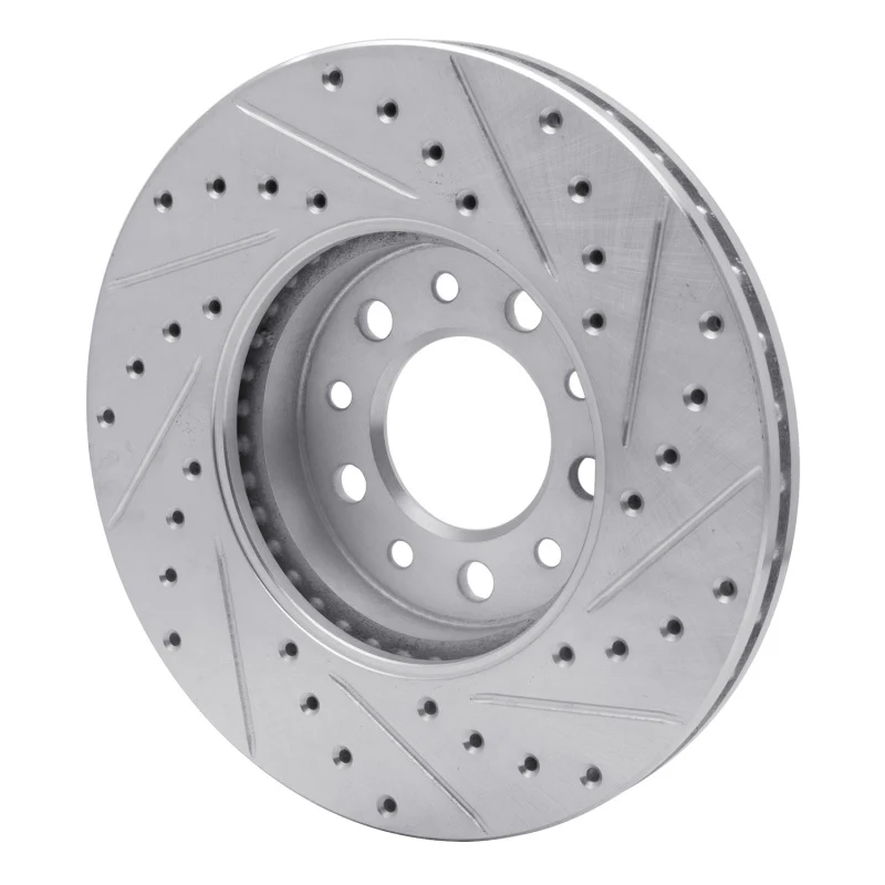 R1 99-03 Ford Windstar Front Left Drilled & Slotted Silver Brake Rotor - Image 4