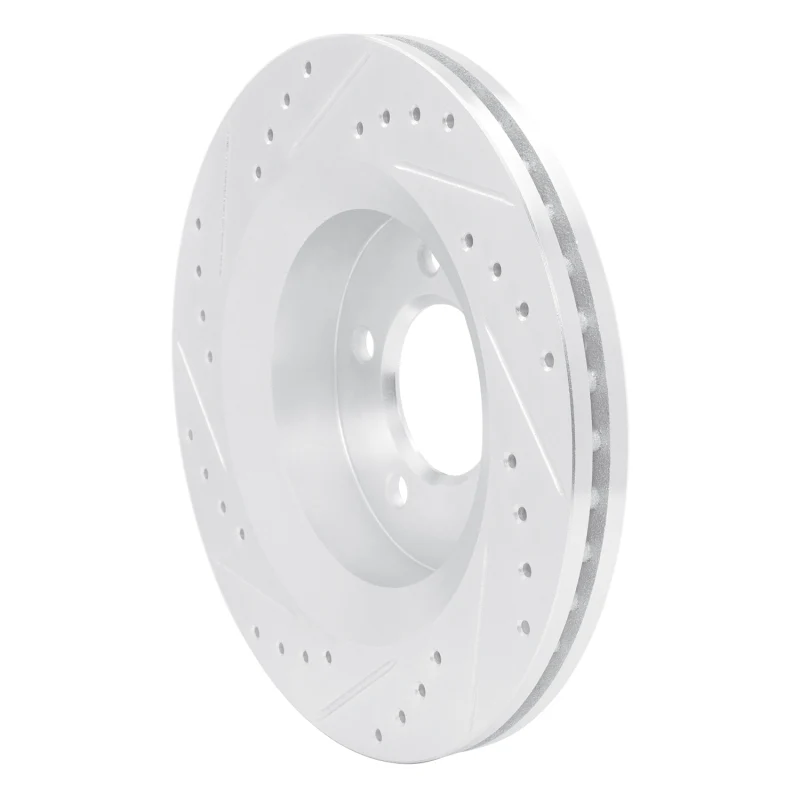 R1 99-04 Chrysler 300M Front Right Drilled & Slotted Silver Brake Rotor - Image 5