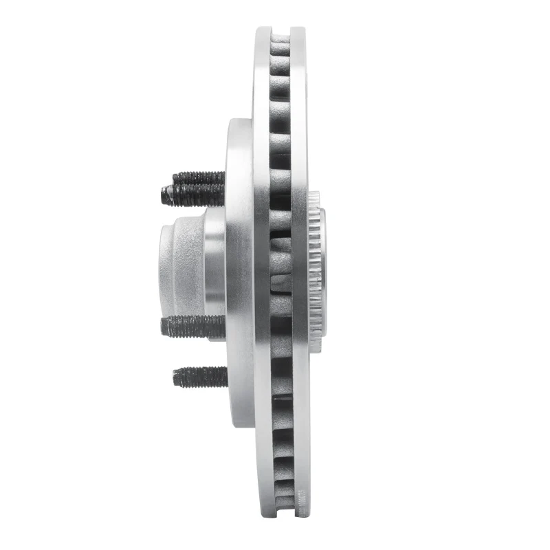 R1 99-04 Ford Expedition Front Right Drilled & Slotted Silver Brake Rotor - Image 2