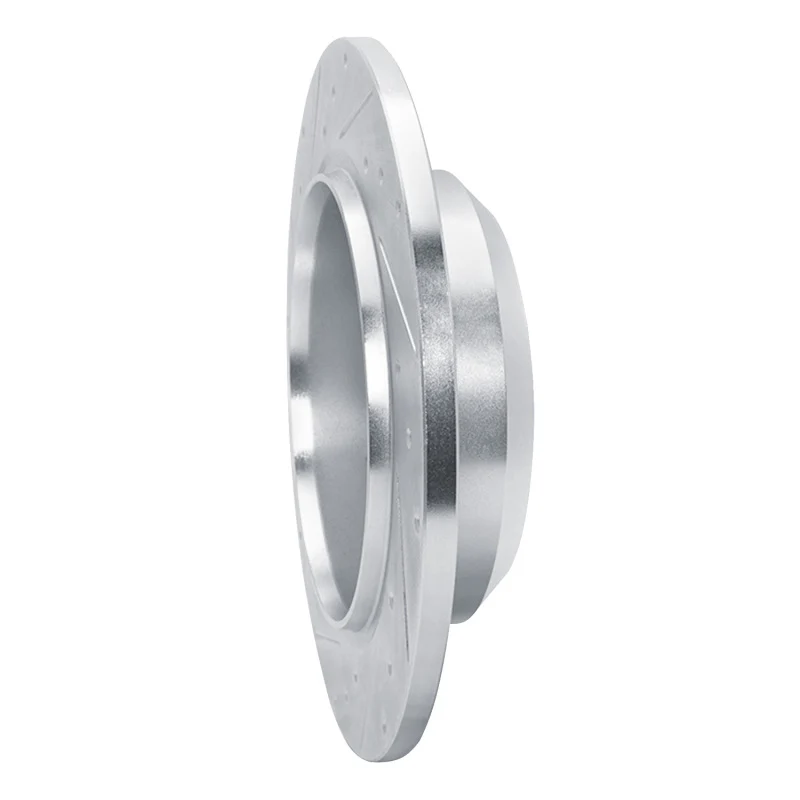 R1 99-04 Jeep Grand Cherokee Front Right Drilled & Slotted Silver Brake Rotor - Image 2