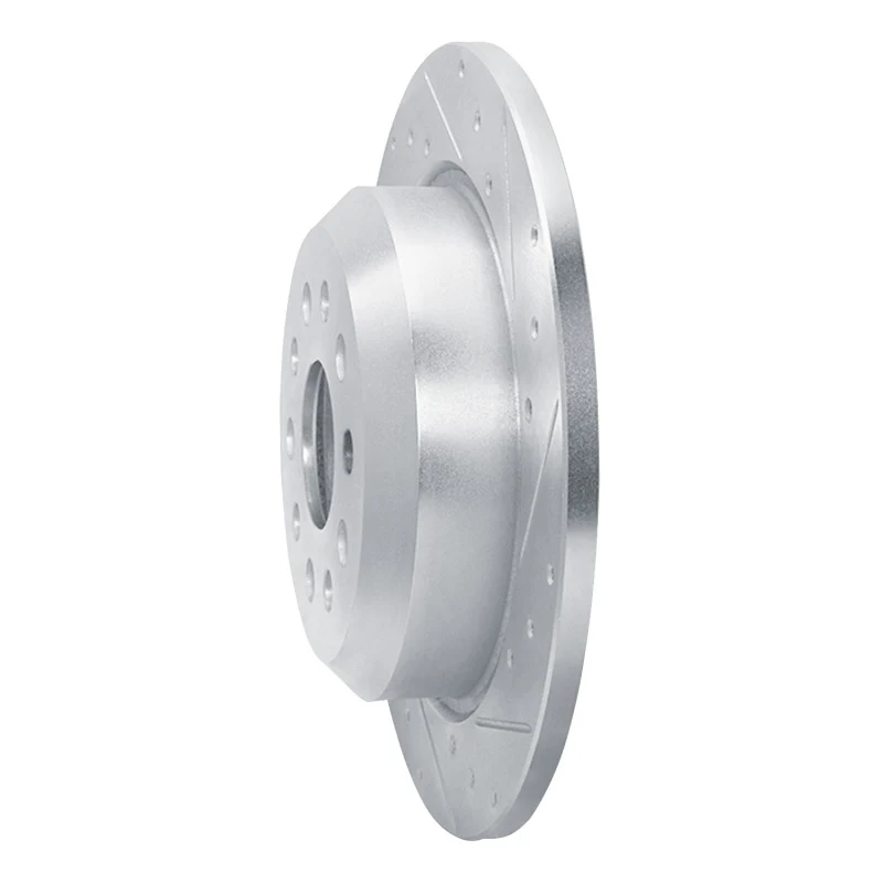 R1 99-04 Jeep Grand Cherokee Front Right Drilled & Slotted Silver Brake Rotor - Image 5