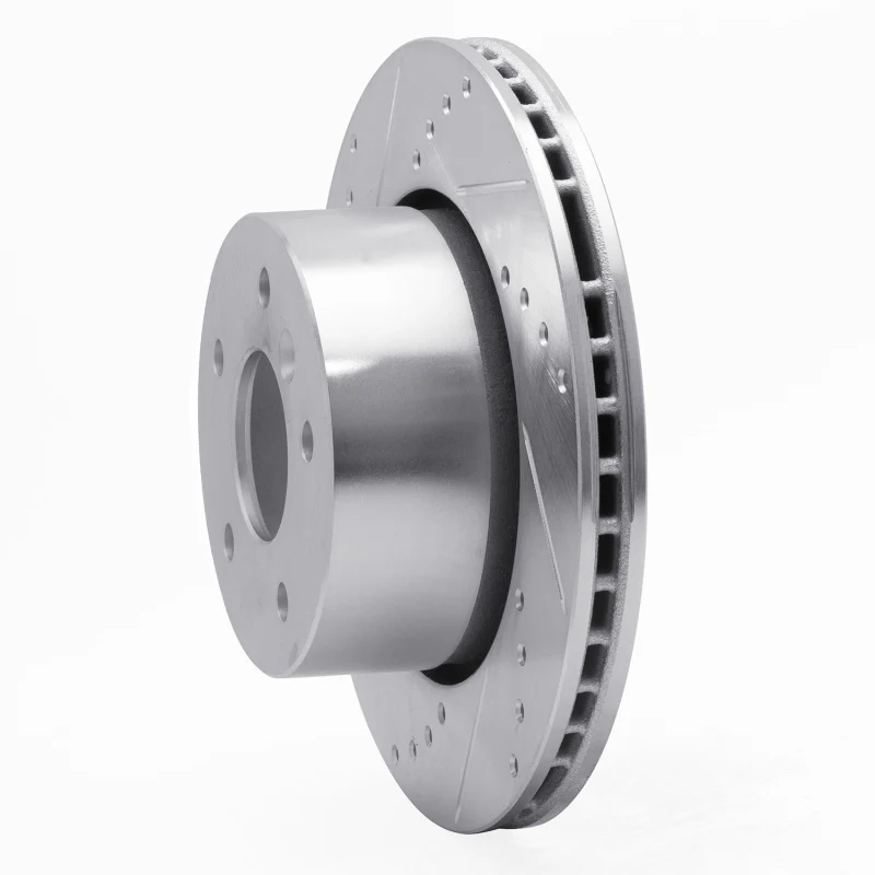 R1 99-04 Land Rover Discovery Front Left Drilled & Slotted Silver Brake Rotor - Image 5