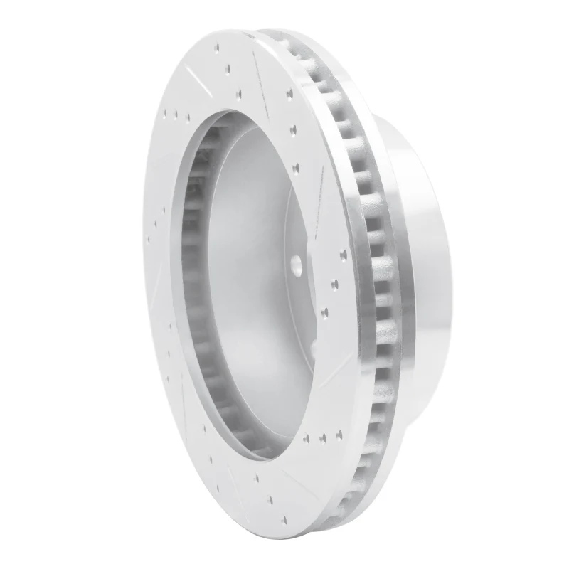 R1 99-05 Ford F-250 4WD (Super Duty) Front Left Drilled & Slotted Silver Brake Rotor - Image 3