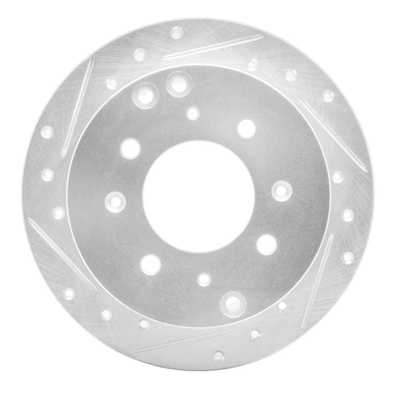 R1 99-06 Hyundai SONATA Rear Left Drilled & Slotted Silver Brake Rotor