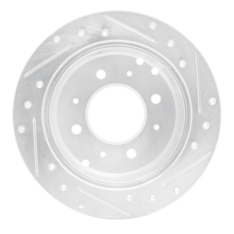R1 99-06 Hyundai SONATA Rear Left Drilled & Slotted Silver Brake Rotor - Image 5