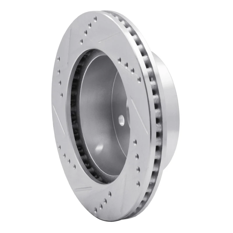 R1 99-06 Jeep TJ (Canada - See Wrangler for US) Front Right Drilled & Slotted Silver Brake Rotor - Image 4