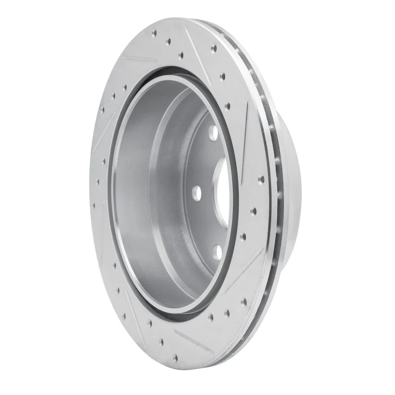 R1 99-07 Chevrolet AVALANCHE 1500 Rear Left Drilled & Slotted Silver Brake Rotor - Image 2