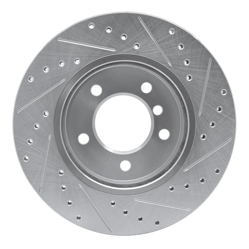 R1 99-08 BMW 325CI (USA/Canada) Front Left Drilled & Slotted Silver Brake Rotor - Image 3