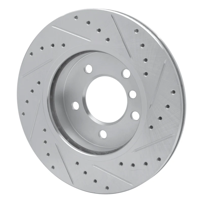 R1 99-08 BMW 325CI (USA/Canada) Front Left Drilled & Slotted Silver Brake Rotor - Image 4