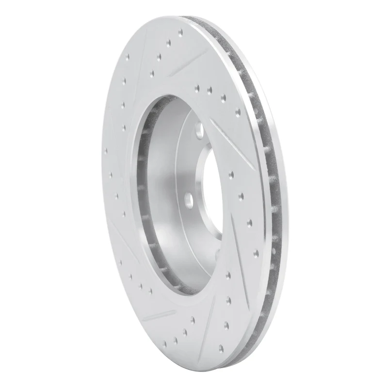 R1 99-08 BMW 325I (USA/Canada) Front Right Drilled & Slotted Silver Brake Rotor - Image 4