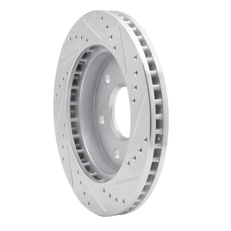 R1 99-08 Cadillac Escalade ESV Front Left Drilled & Slotted Silver Brake Rotor - Image 5
