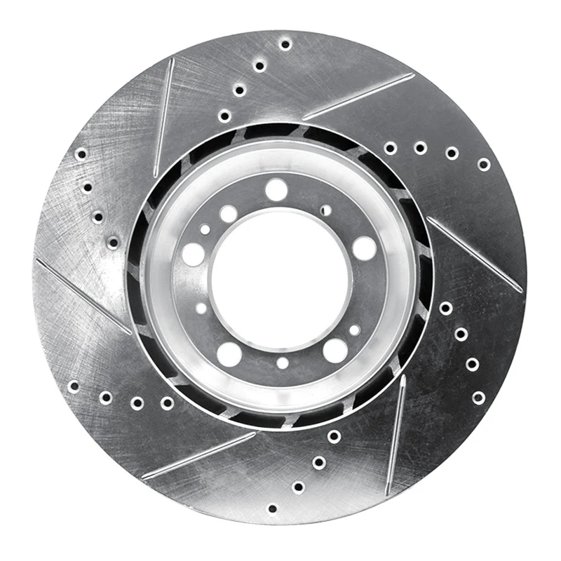 R1 99-23 Porsche 911 Right Rear Drilled & Slotted Silver Brake Rotor - Image 5